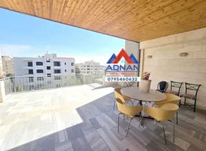 دير غبار شقة دوبلكس مفروشة للإيجار السنوي مكونه من 5 غرف نوم مع تراس مطل