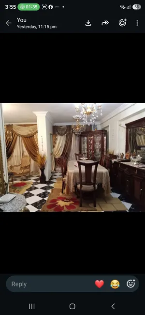 سفره استيل خشب زان حفر يدوي تنجيد الكراسي ستان حرير كامله 8 كراسي ونيش وبوفيه كبير