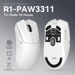 فأرة لاسلكي (وايرليس ماوس) ماركة Attack Shark R1 Attack Shark R1 Gaming Mouse - Tri mode