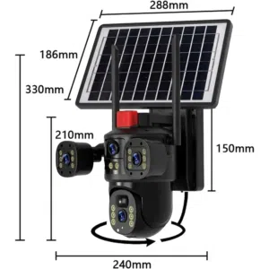 Honton Ai solar camera 3 lens Simcard or wifi 5G