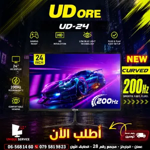 شاشات / شاشه جيمنغ يودور 24 انش منحنية UDORE UD-24 Curve 200Hz Monitor / HDMI, VGA & DC / FHD