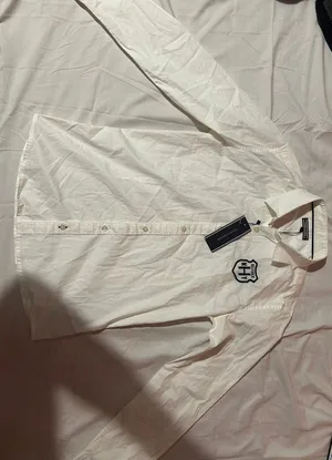 Tommy Hilfiger white long-sleeve button-up shirt
