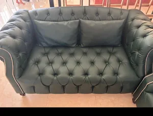 Custom made chesterfield style leather