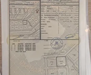 ارض سكنية تجارية العامرات