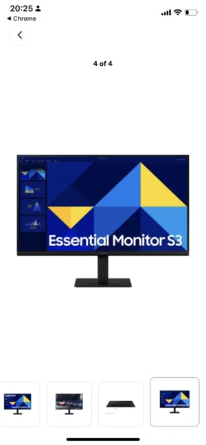 Samsung 24 inch Essentail S3 series monitor