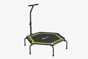 MDBuddy Fitness Trampoline – Bungee Rebounder with Adjustable Handrail