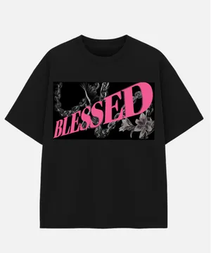 BLESSED STREETWEAR TSHIRT DESIGN READY FOR PRINT/PNG