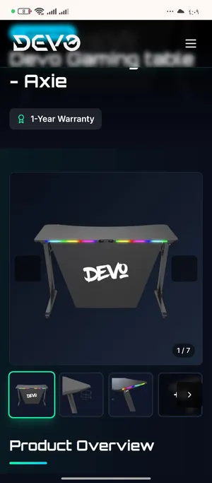 مكتب + كرسي Gaming + من ماركة DEVO