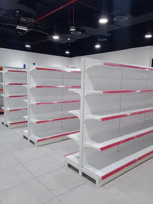 Display supermarket gondola racks shelves