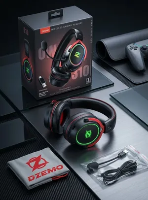سماعة رأس لاسلكية للألعاب من أوزينو – صوت محيطي وأداء احترافي Ozeino OW310 Wireless Gaming Headset