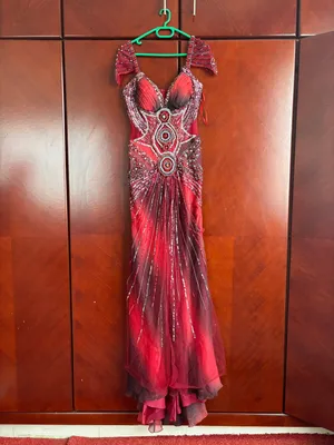 Red party dress
