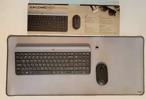 طقم كيبورد وماوس وايرلس لوجيتك الأصلي MK470 + ماوس باد Logitech Studio Series