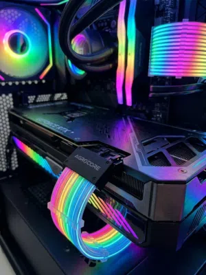 كابل باور كاستم RGB لكرت الشاشة (8 \times 2 Pin) - بحالة ممتازة وجاهز للتسليم