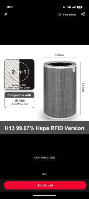 Brand new Xiaomi air purifier 4 lite filter فلتر مرشح الهواء شاومي