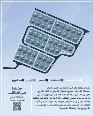 مخطط في ولاية صحار حي الملتقى بالقرب من الشا ع العام توفر الشوارع ل جميع الاراضي انا المالك
