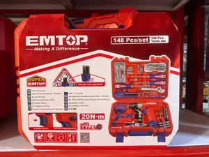 طقم أدوات EMTOP احترافي – 148 قطعة �