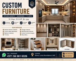Custom Made Kitchen Cabinets, Wardrobes & TV Unit Works