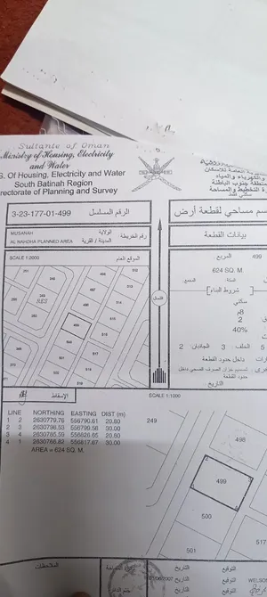 ارض سكنية للبيع في موقع مميز ودام الساحل النهضة