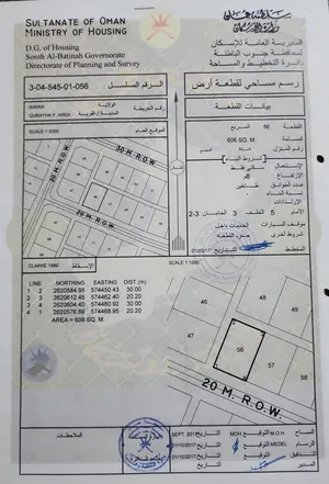 للبيع ارضان شبك ممتازة  في بركاء القريحة الجديده زاوية و وسطية ، رقم القطعة (56-57)