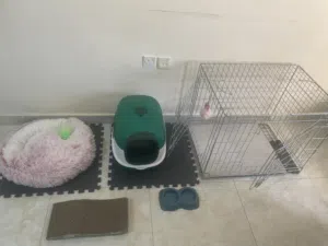 Pet cage and stuff as shown in photos