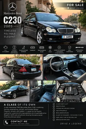 Mercedes-Benz C230 2005  AMG Look  Black on Black