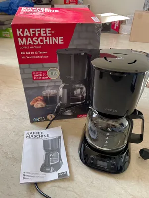 VIVESS Black coffee machine