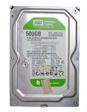 هارد 500 جيجا ويسترن ديجيتال أخضر عاطلان  -  A defective 500GB WD Green HDD