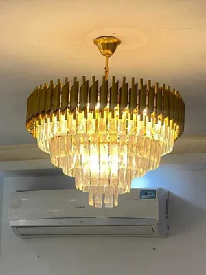 ثريات كريستال صالون وغرف نوم والمعيشة والممرات / ايكيا وغيرها و إضاءة نوع حديث أصلي ثقيل وافضل ماركة