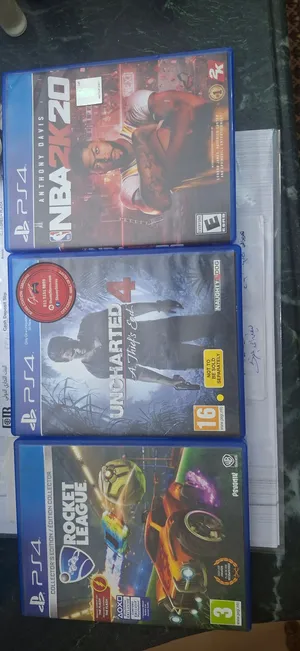 تلات سيديهات بلاي ستيشن 4 ( rocket league collector's edition  / NBA 2K20  / understand 4 )