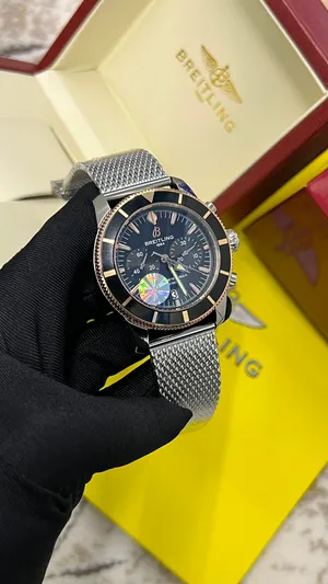 Breitling Luxury Chronograph Watch – Stainless Steel Mesh Bracelet