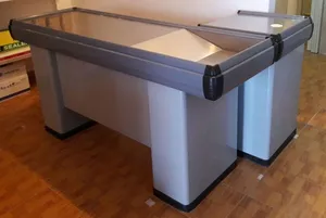 Stainless steel cashier cash counter with computer stand - Supermarket/Retail - طاولة كاشير