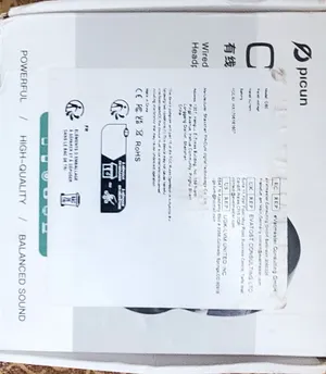 سماعة رأس سلكية [picun C60] بحالة كالجديدة - اللون أسود مع كامل ملحقاتها