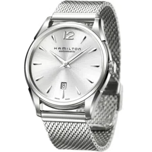Hamilton Jazzmaster Slim 43mm Automatic Watch Sapphire Crystal Silver Dial