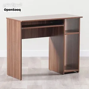 استلم وادفع مكتب كمبيوتر عملي بتصميم عصري ورفوف تخزين جانبية، مقاس مثالي للدراسة والعمل.............