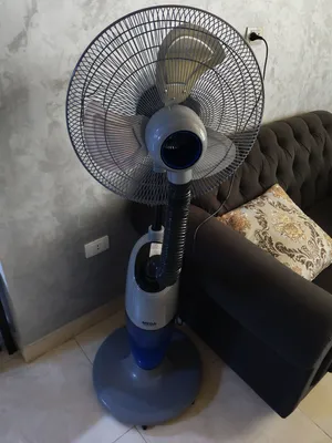 مروحة رذاذ عمودية نوع ميجا MEGA بخار ستيم جديده استعمال بسيط جدا جدا فيها اربع سرعات المروحه وستيم