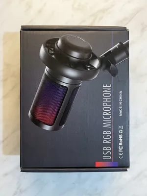 مايك للالعاب و تسجيل الصوت والاجتماعات والبث المباشر (ME6S USB RGB Condenser Microphone)
