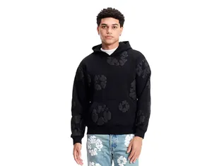 **Denim Tears Hoodie – Black & Gray – Size M** Black and gray Denim Tears hoodie in **size Medium (