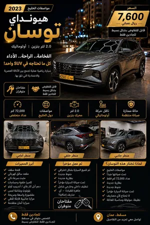 Hyundai Tucson 2023 — 2.0L — GL GCC specs — Used as New quick sale