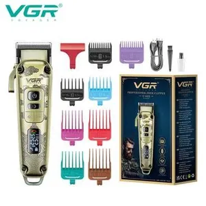 ماكينة حلاقة VGR V-005 بطارية 2600 mAh مع مفتاح اعيار وشاشة حجم كبير