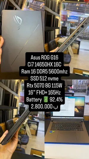 Asus rog g16 ci7 14th rtx 5070 8G