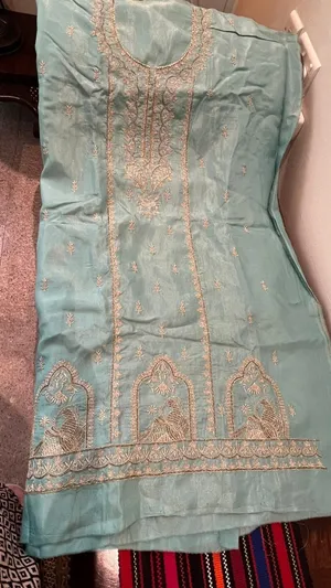 Unstitched Indian or Pakistani dress zardozi work
