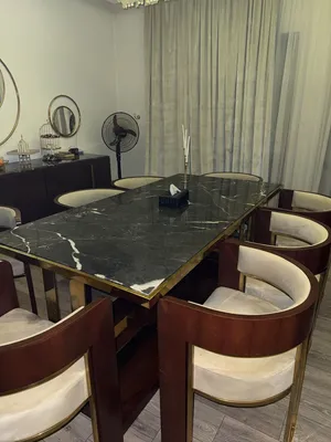 Marble dining table of 8