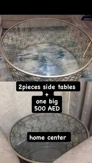 طاولة وسط+طاولتين جانبيات