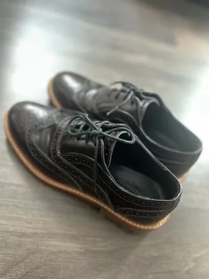 Womens Brown Leather Oxford Brogues Size 37 EU Massimo Dutti