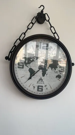 Vintage Industrial World Map Wall Clock
