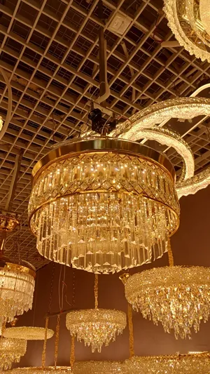 Brand New Luxury Crystal Chandelier with Ceiling Fan & LED Light