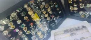 شروه خواتم ستاتي ستيلس ستيل وروديوم مكفول لون بسعر حرق