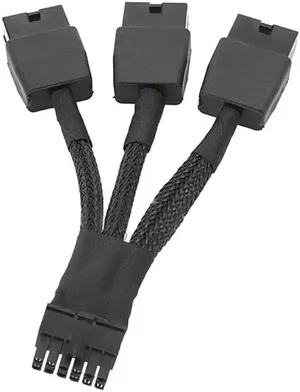 POWER ADAPTER CABLE FOR NVIDIA RTX GRAPHICS CARD 1X MALE - 12 PIN 3X FEMALE 8 PIN