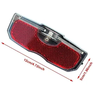 Bike Cycling Bicycle Rear Reflector LED Tail Light For Luggage Rack Accessory