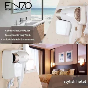 مجفف الشعر ENZO PROFESSIONAL للتثبيت على الحائط - قوة 3000 واط